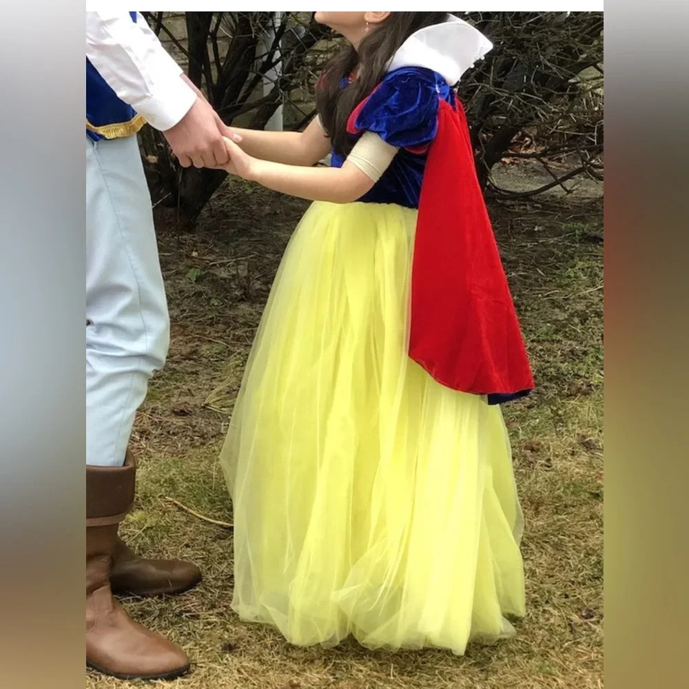 Girls Yellow & Blue Princess Theater Costume Dress